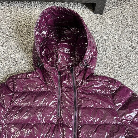 Orolay Women's Short Down Jacket Inclined Zipper Sporty Winter Coat Sz L Purple - Picture 5 of 9
